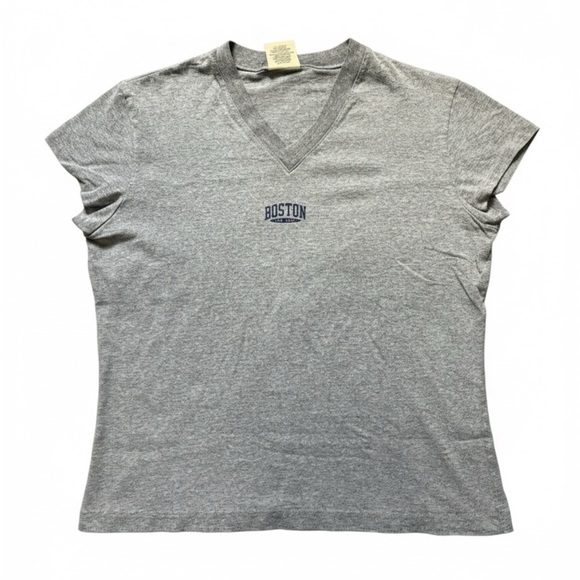 3/$15 Boston Gray V-Neck Women's Tee - Picture 1 of 1
